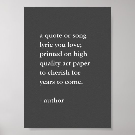 Graue und weiße Auswahl - Druck Poster (Vorne)