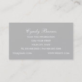 Graue und weiße Barockkarte Visitenkarte (Rückseite)