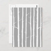 Graue und weiße Birkenbaum Postkarte (Vorne/Hinten)