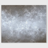 Graue und weiße Blume Geschenkpapier (Flach)