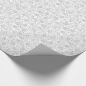 Graue und weiße Blüte Geschenkpapier (Ecke)