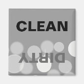 Graue und weiße Bokeh Sauberkeit/Geschirrspüler Magnet (Vorne)