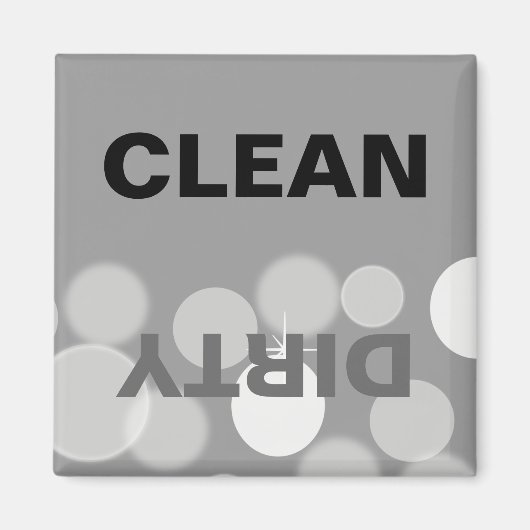 Graue und weiße Bokeh Sauberkeit/Geschirrspüler Magnet (Vorne)