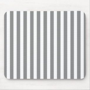 Graue und weiße Bonbonstreifen Mousepad