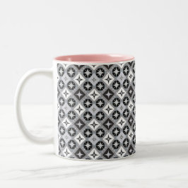 Graue und weiße Designs Zweifarbige Tasse