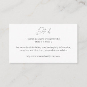 Graue und weiße Details SM Begleitkarte