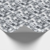 Graue und weiße Druckfarbe Geschenkpapier (Ecke)