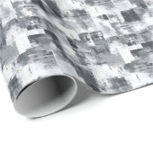 Graue und weiße Druckfarbe Geschenkpapier (Rolleneckpunkt)