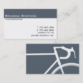 Graue und weiße Fahrrad Visitenkarte (Vorne/Hinten)