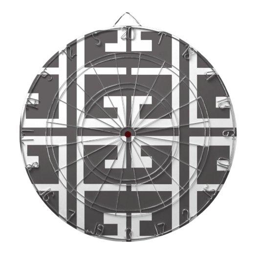 Graue und weiße Fliese Dartscheibe (vorne)
