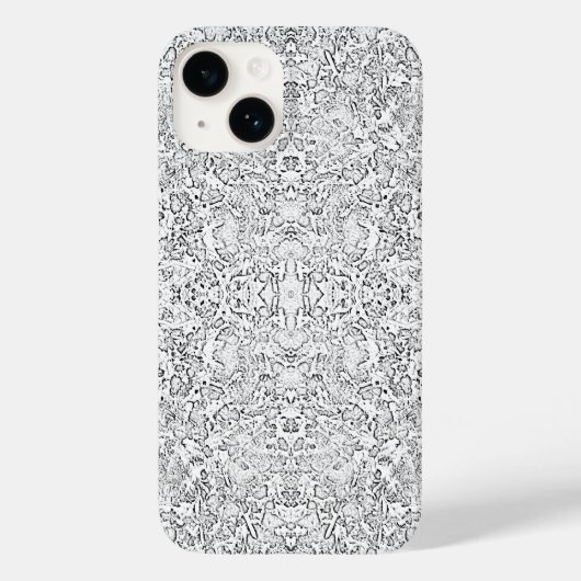 Graue und weiße Formen Muster iPhone 14 Fall Case-Mate iPhone Hülle (Rückseite)