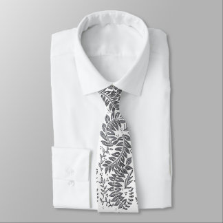 Graue und weiße Gemusterte Necktie Krawatte