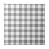 Graue und weiße Gingham-Karo-Muster Fliese (Vorderseite)
