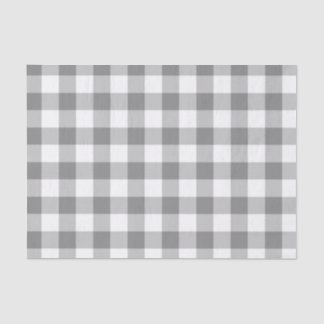 Graue und weiße Gingham-Karo-Muster Seidenpapier