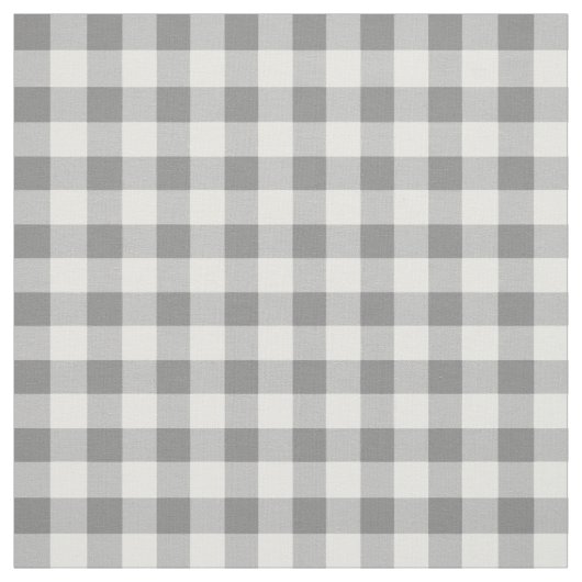 Graue und weiße Gingham-Karo-Muster Stoff (Muster)