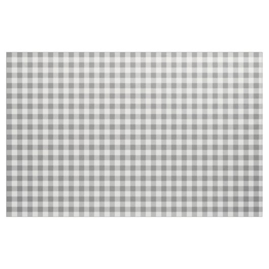 Graue und weiße Gingham-Karo-Muster Stoff (Fat Quarter (45,7 x 55,9 cm))