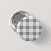 Graue und weiße Gingham-Muster Button (Vorne & Hinten)