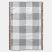 Graue und weiße Gingham-Muster Decke (Vorderseite Vertikal)