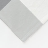 Graue und weiße Gingham-Muster Fleecedecke (Ecke)