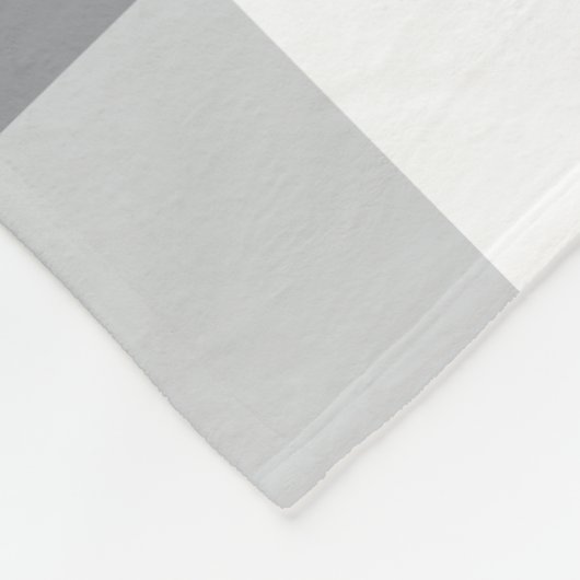 Graue und weiße Gingham-Muster Fleecedecke (Ecke)
