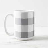 Graue und weiße Gingham-Muster Kaffeetasse (Links)