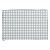 Graue und weiße Gingham-Muster Kissenbezug (Vorderseite-Rechts)