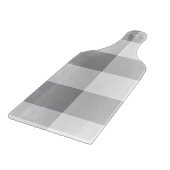 Graue und weiße Gingham-Muster Schneidebrett (Ecke)