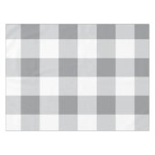 Graue und weiße Gingham-Muster Tischdecke (Vorderseite (Horizontal))