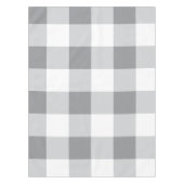 Graue und weiße Gingham-Muster Tischdecke (Vorderseite)