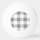 Graue und weiße Gingham-Muster Tischtennisball (Vorderseite)