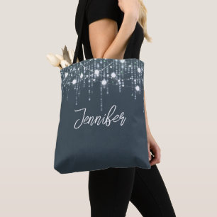 Graue und weiße Hanglampen Personalisiert Tasche