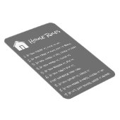 Graue und Weiße Hausordnung Magnet (Rechte Seite)