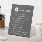 Graue und Weiße Hausordnung Sockelschild (In SItu)