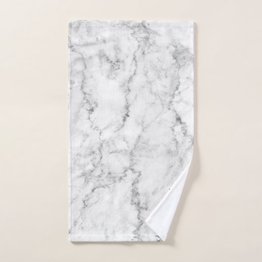 Graue und weiße Imitate Marmorstein Badhandtuch Set (Handtuch)