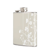 Graue und weiße japanische Blüte Flachmann (Links)