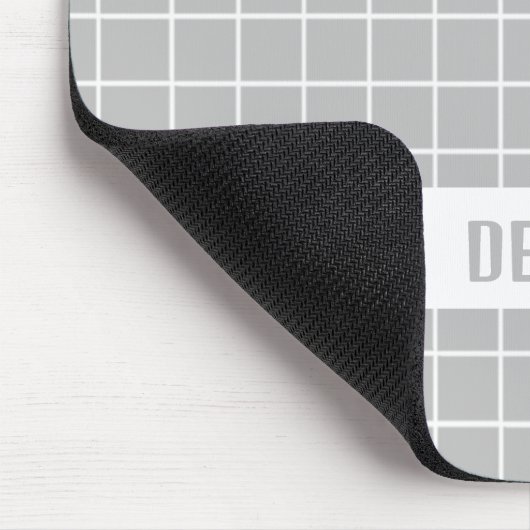 Graue und weiße Kachelblöcke Mousepad (Ecke)