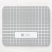 Graue und weiße Kachelblöcke Mousepad (Vorne)