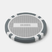 Graue und weiße Kachelblöcke Pokerchips (Einzeln)