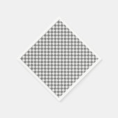 Graue und weiße, karierte Neapel Serviette (Ecke)