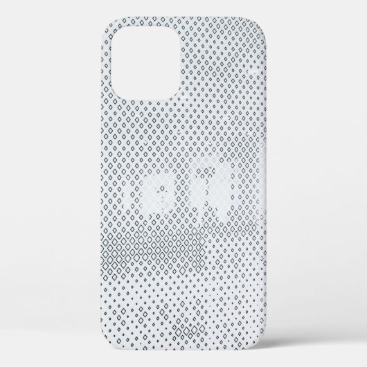 Graue und weiße, karierte Spinnstoffe Case-Mate iPhone Hülle (Rückseite)