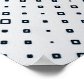 Graue und weiße, karierte Spinnstoffe Poster (Ecke)
