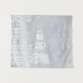 Graue und weiße, karierte Spinnstoffe Wandteppich (Vorderseite (Horizontal))
