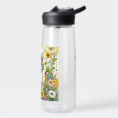 Graue und weiße Katze Sitzen in Blume Trinkflasche (Links)