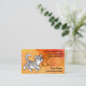 Graue und weiße Katzen-Visitenkarte - heftig Visitenkarte (Stehend Vorderseite)