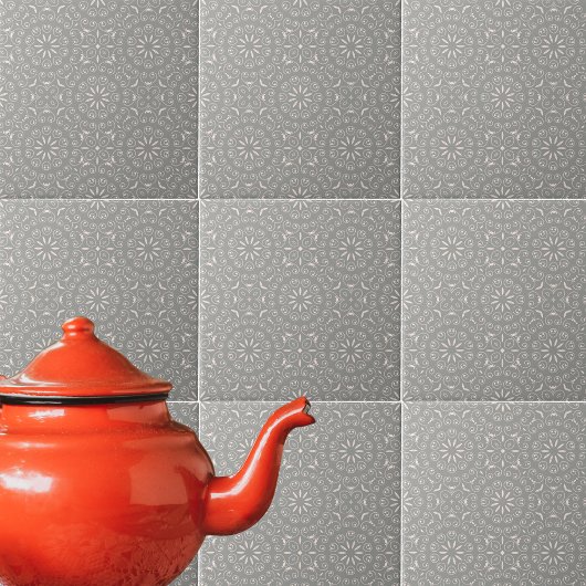 Graue und weiße klassische Verzierte Damaske Fliese