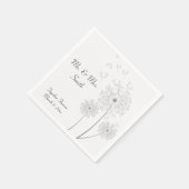 Graue und weiße Kronleuchter HochzeitsNapkins Serviette (Ecke)