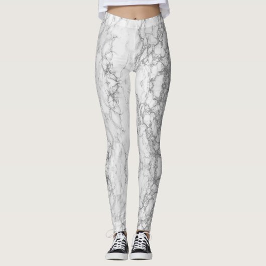 Graue und weiße Leggings (Vorderseite)