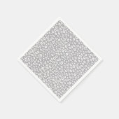 Graue und weiße Leopardrucke Serviette (Ecke)