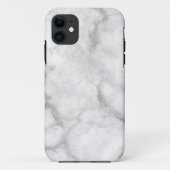 Graue und weiße Marmor iPhone Case (Rückseite)