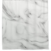 Graue und weiße Marmorgeode Duschvorhang (Vorderseite)